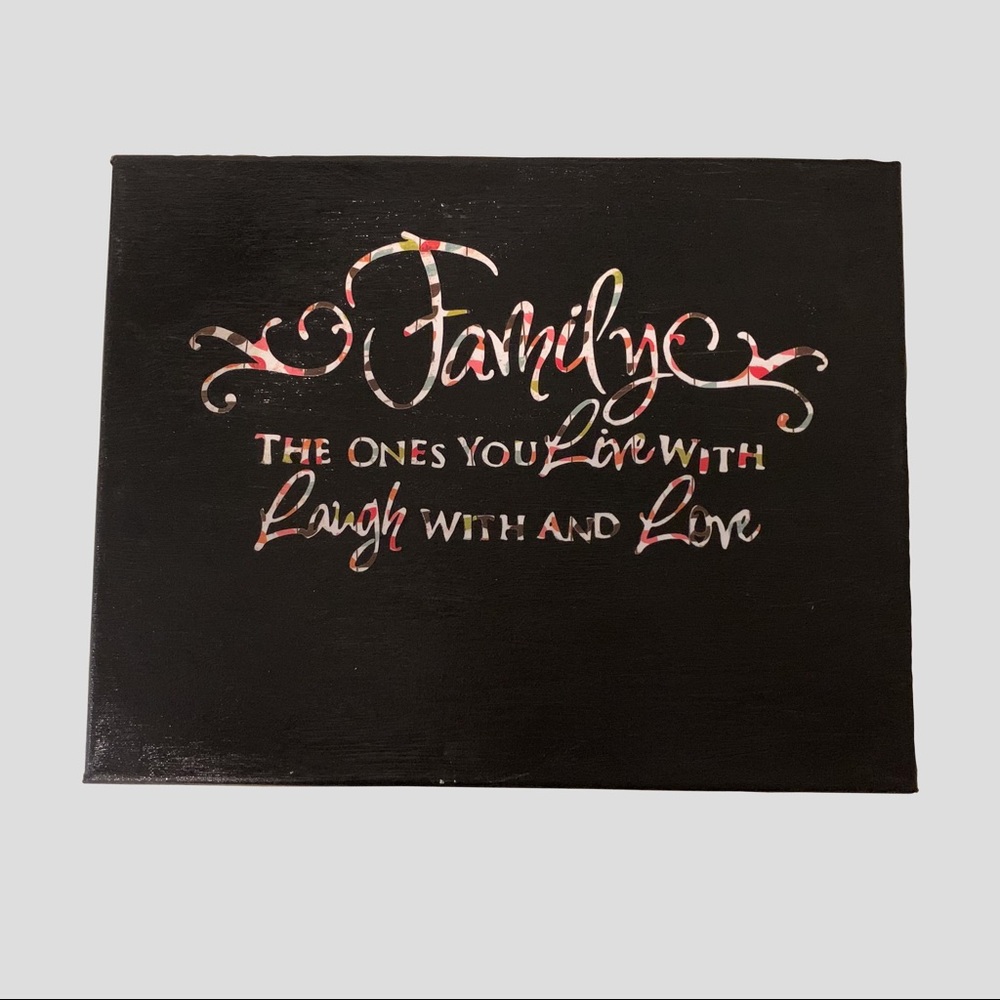 NEW! Family Comes First Stretched canvas art!